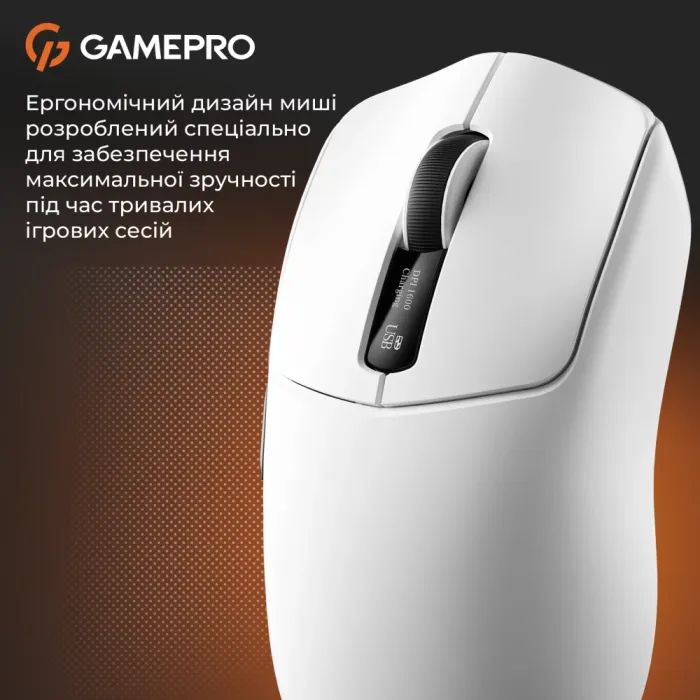 Мышка GamePro Genesis Ranker Wireless/Bluetooth/USB White (GM012W) изображение 9