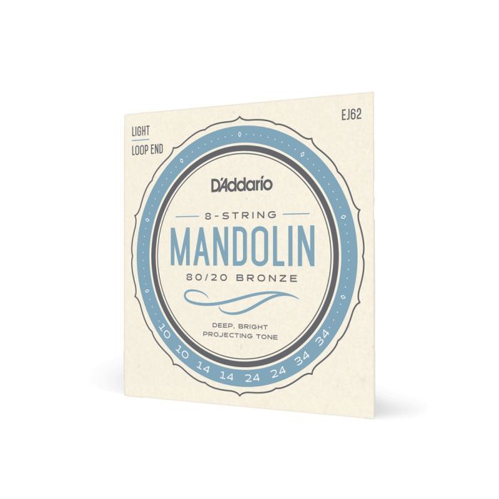 Струни для гітари D'Addario Mandolin 80/20 Bronze Light (10-34) (EJ62) зображення 2
