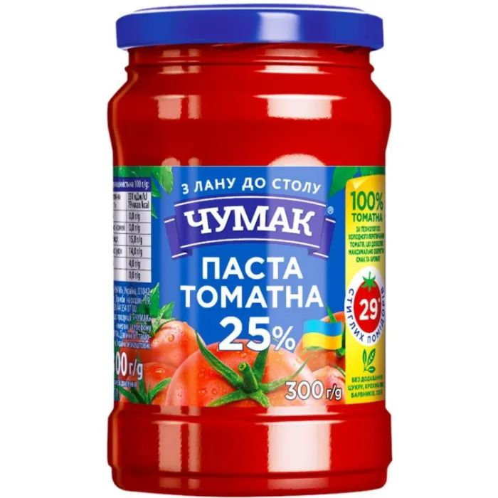 Соус Чумак Томатна паста 25% 300 г с/б (4823096007922)