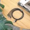 Дата кабель USB 2.0 AM to Lightning + Micro 5P + USB-C 1.0m black BOROFONE (6974443384666) изображение 2