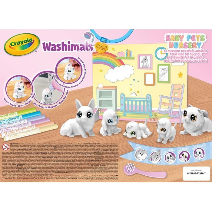 Набір для творчості Crayola Washimals Домашні тваринки, , з фломастерами 5 шт (74-7516) зображення 4