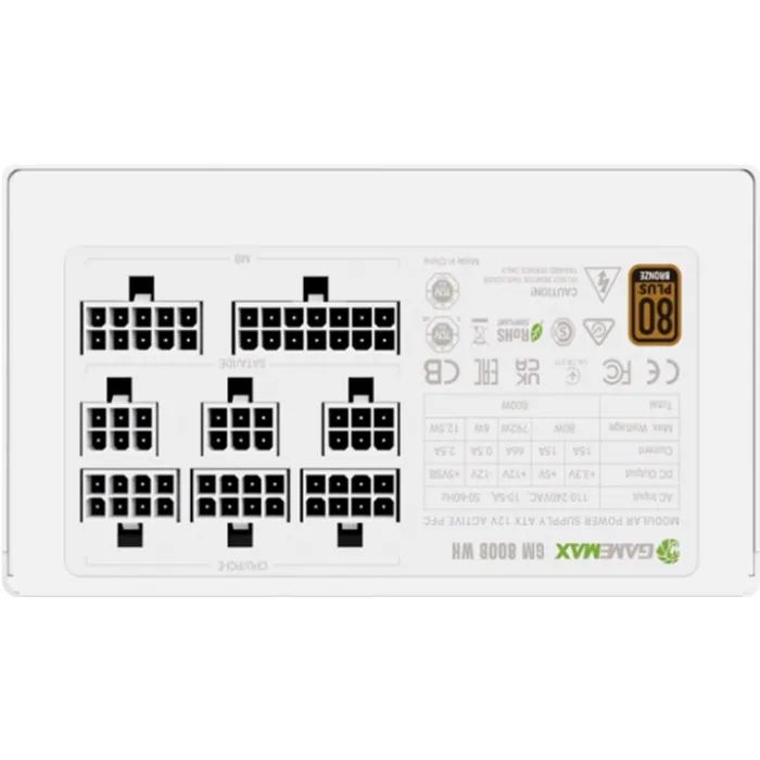 Блок питания Gamemax 800W (GM 800B WH Fully-modular New) изображение 9