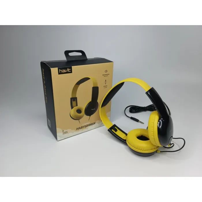 Навушники Havit HV-H211d Yellow/Black (HV-H211d) зображення 2