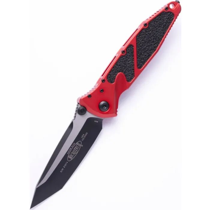 Нож Microtech Socom Elite T/E-M, tanto, чорний, чорно-червоне руків'я (161-1RD)