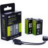 Аккумулятор Крона USB-С 500 mAh 9V Li-ion 2шт./уп. (Loop Energy) Verico (1UDBT-A3WEB2-NN) изображение 3
