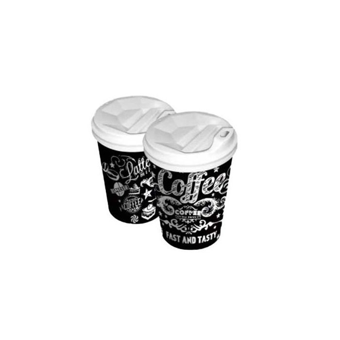 Стаканы одноразовые Romus Coffee Late бумажные 110 мл 50 шт. Черные (21471)