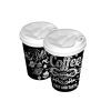 Стаканы одноразовые Romus Coffee Late бумажные 110 мл 50 шт. Черные (21471)