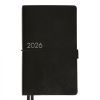 Еженедельник Leo planner датированный 2026 «Glory», мягкий, черный, 352 страницы (252632)