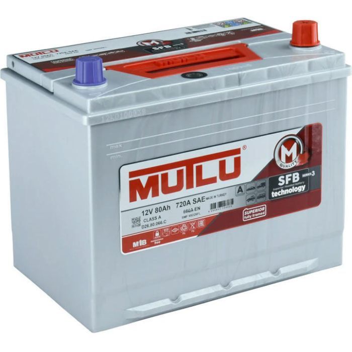 Акумулятор автомобільний MUTLU 6СТ-80 (0) Asia SFB D26.80.066.C зображення 3