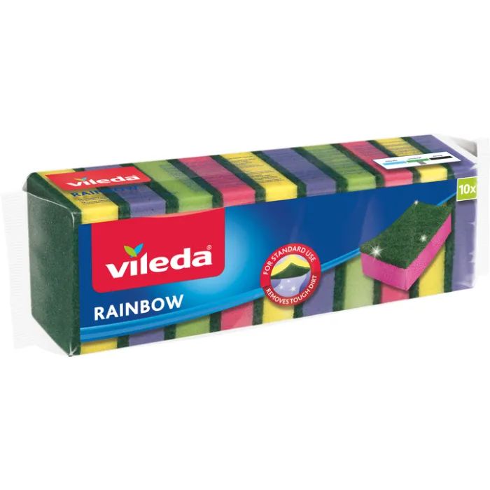 Губки кухонні Vileda Rainbow 10 шт. (4023103242944)