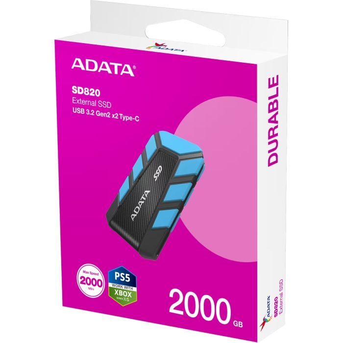 Накопитель SSD USB 3.2 2TB SD820 ADATA (SD820-2000G-CBU) изображение 6