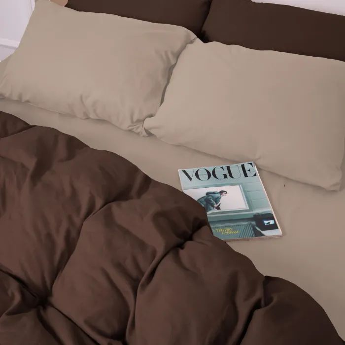 Постельное белье MirSon 004-003 Cappuchino/Brown Фланель 2x143x210 Семейный (2200009658013) изображение 5