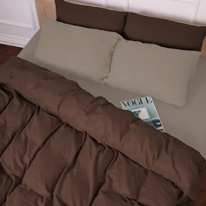 Постельное белье MirSon 004-003 Cappuchino/Brown Фланель 2x143x210 Семейный (2200009658013) изображение 7