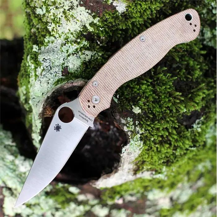 Нож Spyderco Military 2 CPM Cru-Wear Micarta Brown (C36MPCW2) изображение 5