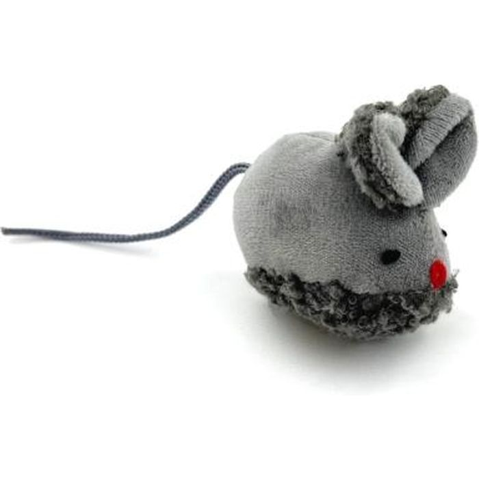 Іграшка для котів Hippie Pet Мишка вушка-бантик сіра 6.5 см (HIPCT2304064P)