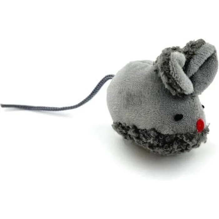 Іграшка для котів Hippie Pet Мишка вушка-бантик сіра 6.5 см (HIPCT2304064P)