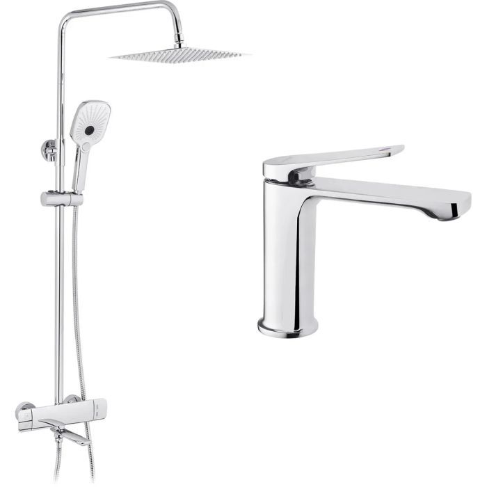 Душовий гарнітур Kroner Makon-C063 + змішувач Makon-C010 (CVS30225)