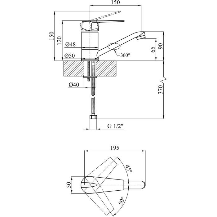 Смеситель Kroner Odra-C012 (CV023578) изображение 6