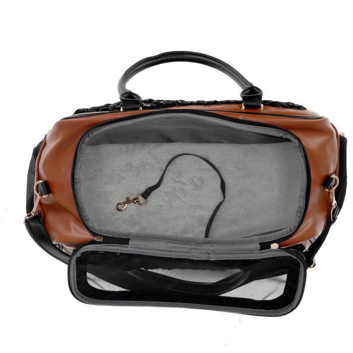 Переноска для тварин MISOKO&CO 45x20x30 см чорно-коричнева (YIWUMSK70152) зображення 5