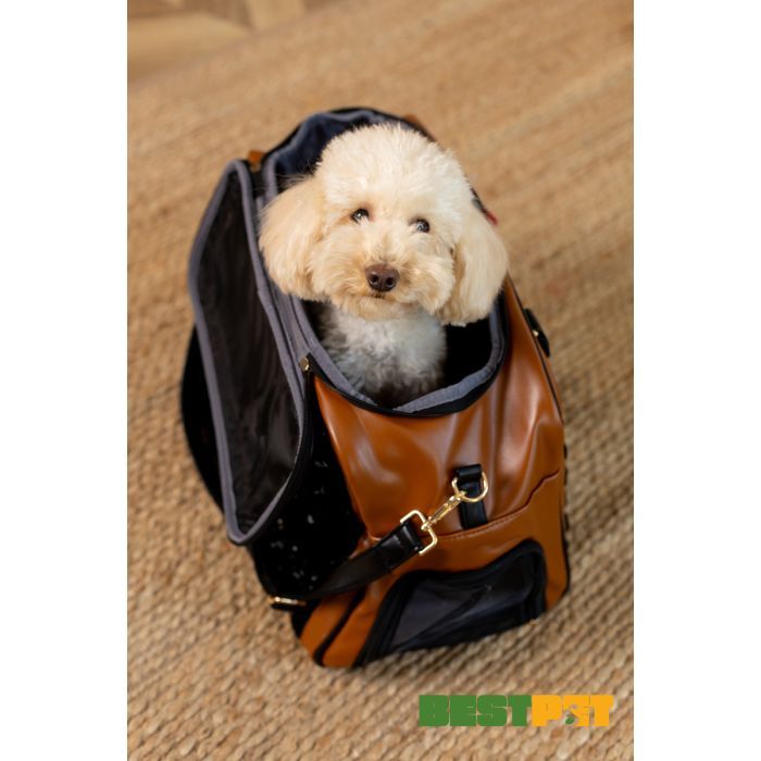 Переноска для тварин MISOKO&CO 45x20x30 см чорно-коричнева (YIWUMSK70152) зображення 6