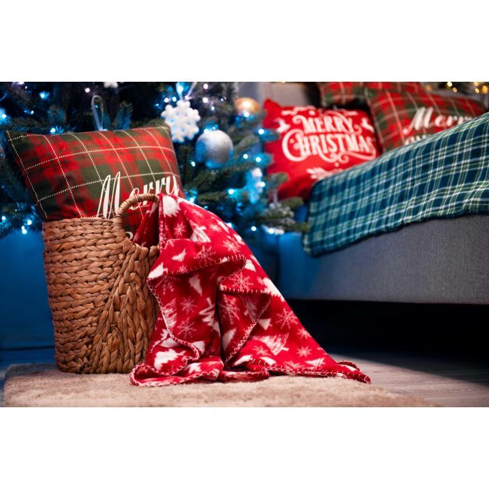 Плед Ardesto Christmas Fleece 130x160см, 100% полиэстер, заснеженные елки (ART0715PB) изображение 8