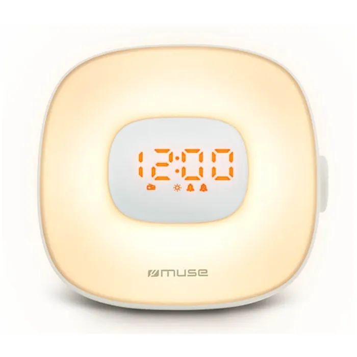 Настільний годинник Muse Радіо-годинник з USB білий (ML-198 CR) зображення 2