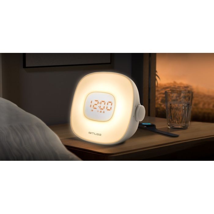 Настільний годинник Muse Радіо-годинник з USB білий (ML-198 CR) зображення 7