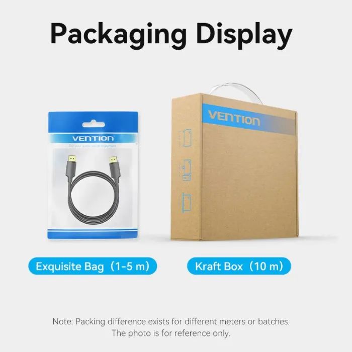 Кабель мультимедийный DisplayPort M to DisplayPort M 1.0m 4K black Vention (HAKBF) изображение 9