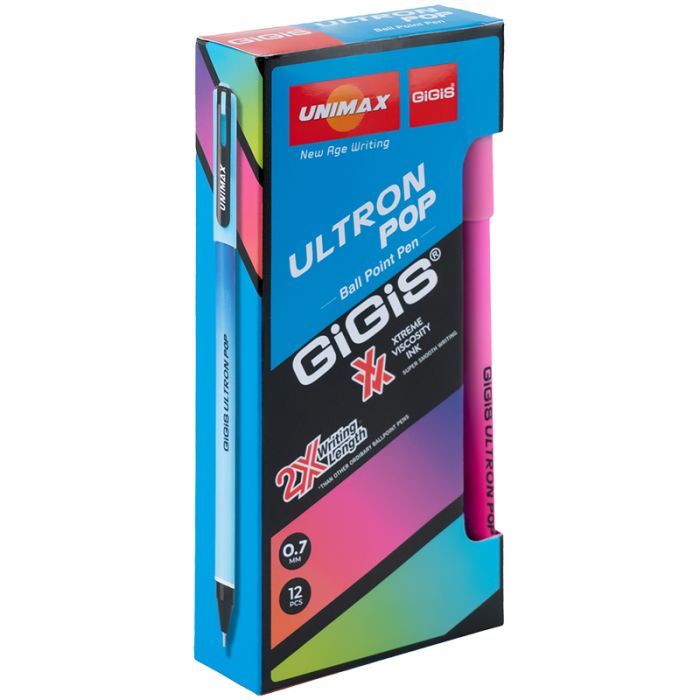 Ручка кулькова Unimax Ultron POP 2х, синя (UX-152-02) зображення 3