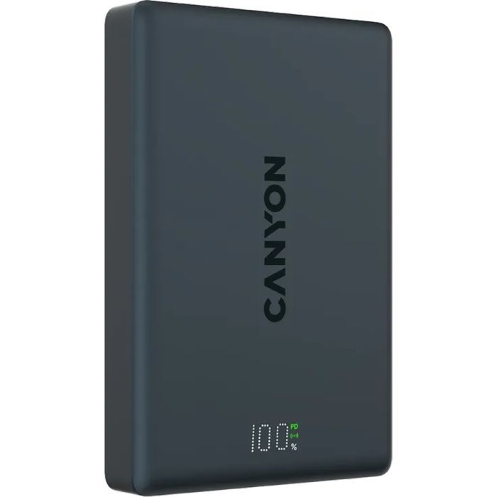 Батарея універсальна Canyon 10000mAh OnPower 511 PD20W Magnetic wireless MagSafe Black (CNS-CPB511B) зображення 2