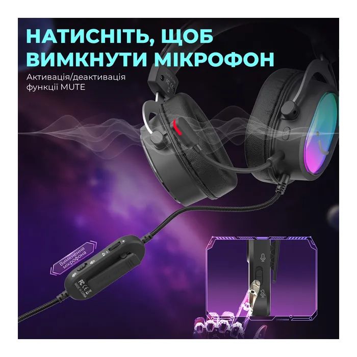 Навушники Fifine H16 7.1 RGB White (H16W) зображення 10