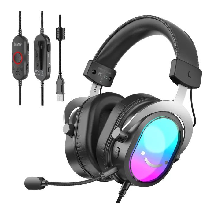 Навушники Fifine H16 7.1 RGB White (H16W) зображення 2