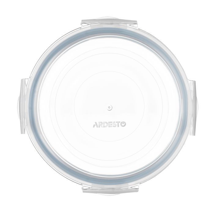 Харчовий контейнер Ardesto Gemini круглий, 0.4л, боросилікатне скло, прозорий (AR1240BRD) зображення 4