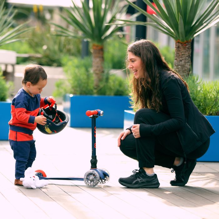 Самокат Micro Mini Deluxe Foldable LED" складний Синій" (MMD196) зображення 10
