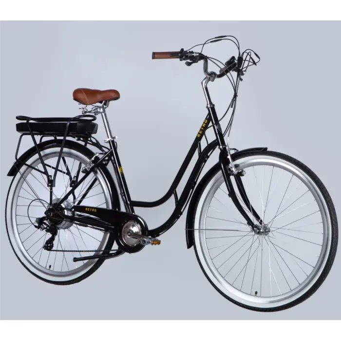 Електровелосипед Dorozhnik 28" eRETRO Vbr FR рама-19" 36B 13А*г 500Вт 2026 чорний (ELB-D-28-113) зображення 2