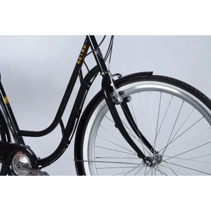 Електровелосипед Dorozhnik 28" eRETRO Vbr FR рама-19" 36B 13А*г 500Вт 2026 чорний (ELB-D-28-113) зображення 4