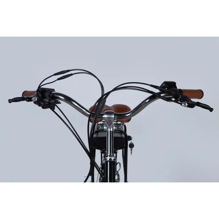 Електровелосипед Dorozhnik 28" eRETRO Vbr FR рама-19" 36B 13А*г 500Вт 2026 чорний (ELB-D-28-113) зображення 6