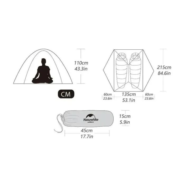 Палатка Naturehike Star River 2 NH17T012-T світло-зелений (6927595716496) изображение 6