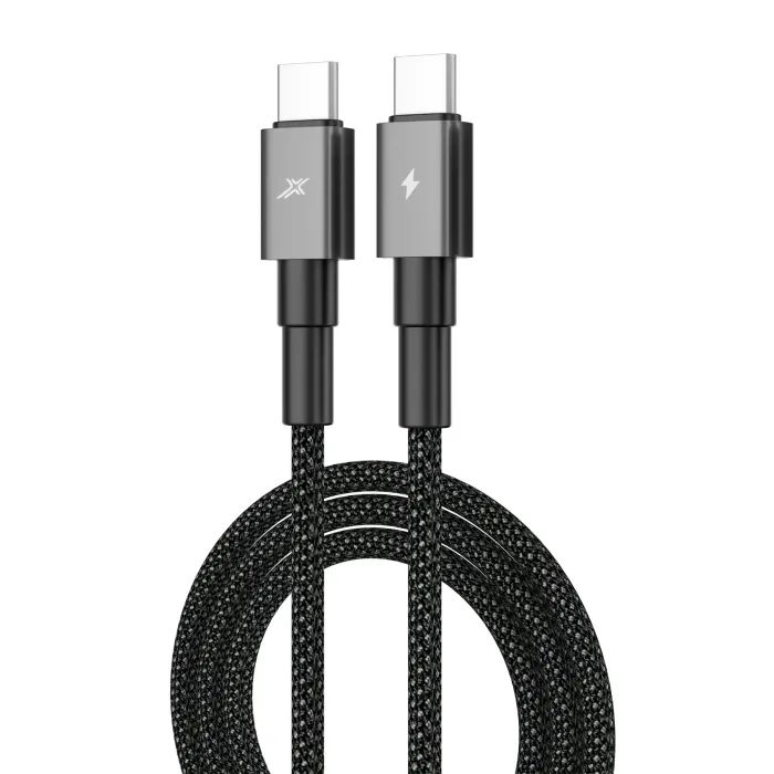 Дата кабель USB-C to USB-C 1.0m 100W black Grand-X (CC-08B) зображення 2