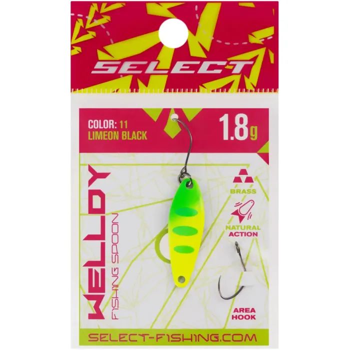 Блешня Select Welldy 1.8g 31mm 17 DarkSpace Chartreuse (1870.80.94) зображення 2