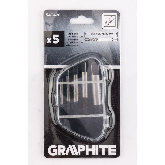 Экстрактор Graphite сломанных винтов 3-19мм, набор 5шт (54T428) изображение 8
