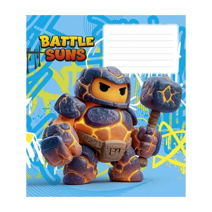 Зошит Школярик Battle Suns 12 аркушів клітинка (012-3757K) зображення 3