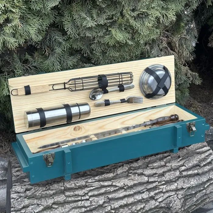 Набор для барбекю Metalzavod Комбат бірюзовий (PN-Kombat-BRZ) изображение 3