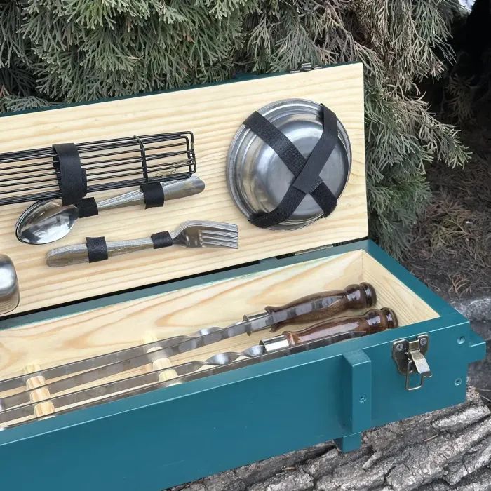 Набор для барбекю Metalzavod Комбат бірюзовий (PN-Kombat-BRZ) изображение 7