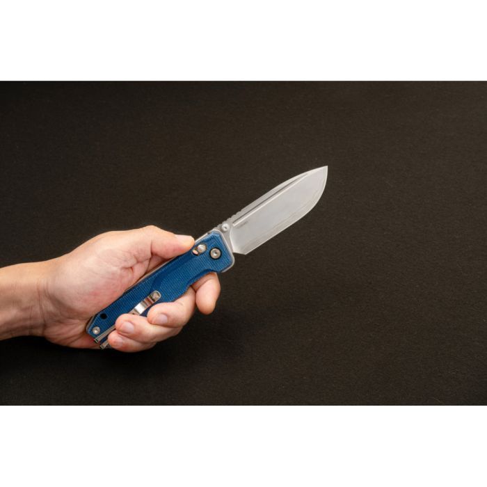 Нож SRM Rubik 7228B 140Cr, Blue Micarta, Stonewash (7228B-ME2)