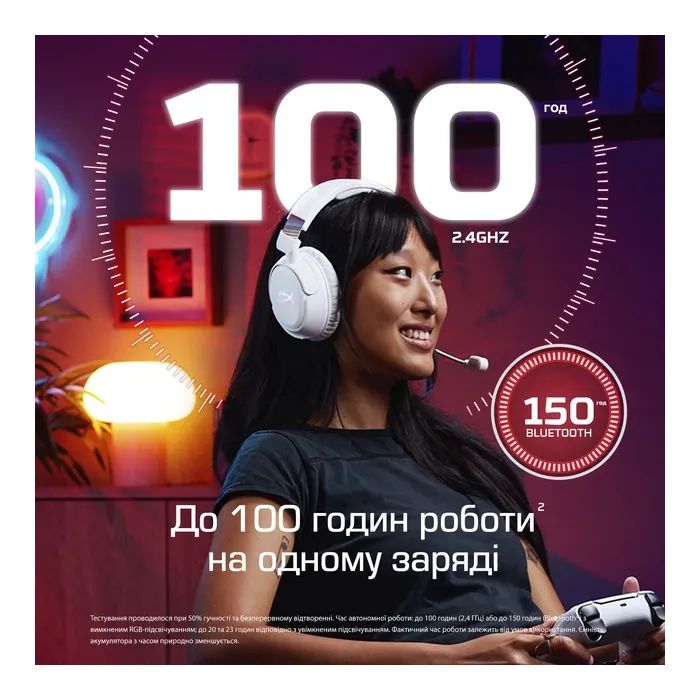 Навушники HyperX Cloud Flight 2 Wireless White (B5VC5AA) зображення 3