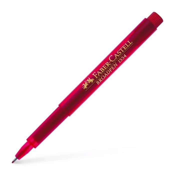 Лайнер Faber-Castell BROADPEN 1554 червоний, 0,8 мм (25785)