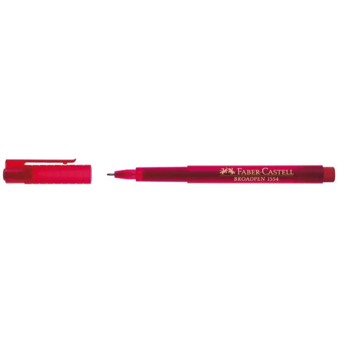 Лайнер Faber-Castell BROADPEN 1554 червоний, 0,8 мм (25785) зображення 2