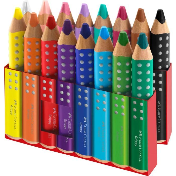 Карандаши цветные Faber-Castell Jumbo Grippy акварельні, 10 кольорів + стругачка (110636) (33043) изображение 3