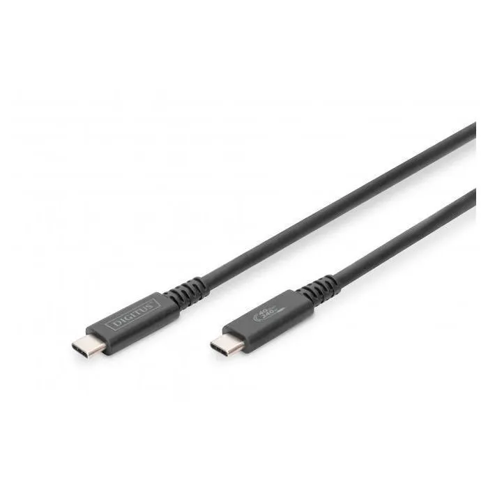 Дата кабель USB-C to USB-C 1.0m USB4 Thunderbolt 3 240W 8K60Hz black Digitus (AK-300343-008-S)